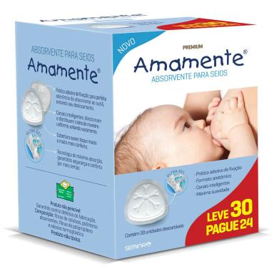 Absorvente para Seios Amamente com 30 unidades