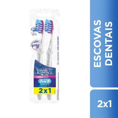 Escova de Dente Oral-B 3D White Macia Luxe Pro-Flex com 2 unidades