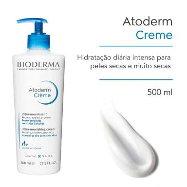 Creme Hidratante Intensivo Bioderma Atoderm Peles Secas e Muito Secas com 500ml