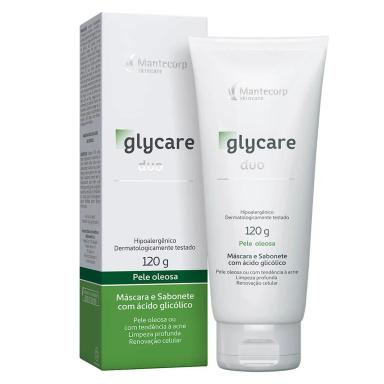 Máscara e Sabonete Facial Glycare Duo Mantecorp Pele Oleosa com 120g