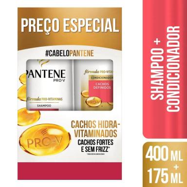 Shampoo 400ml + Condicionador 175ml Pantene Cachos Hidra-Vitaminados