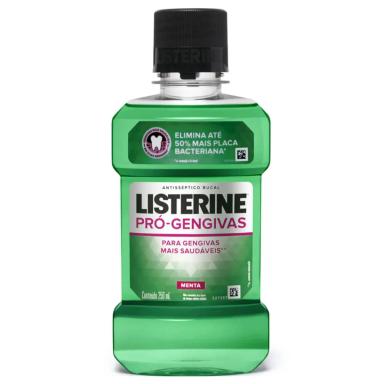 Enxaguante Antisséptico Bucal Listerine Pró-Gengivas Menta com 250ml