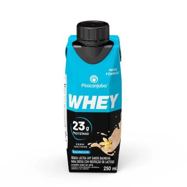 Piracanjuba Whey Bebida Láctea Zero Lactose Baunilha com 250ml