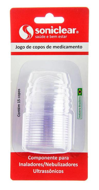 Copo Descartável para Inalação Soniclear com 15 unidades