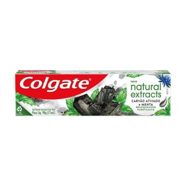 Pasta de Dente Colgate Naturals Extracts Branqueador Purificante com Flúor Carvão Ativado e Menta de 90g