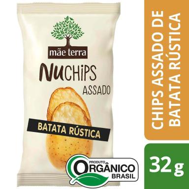 Chips Assado Batata Rústica NuChips Mãe Terra com 32g