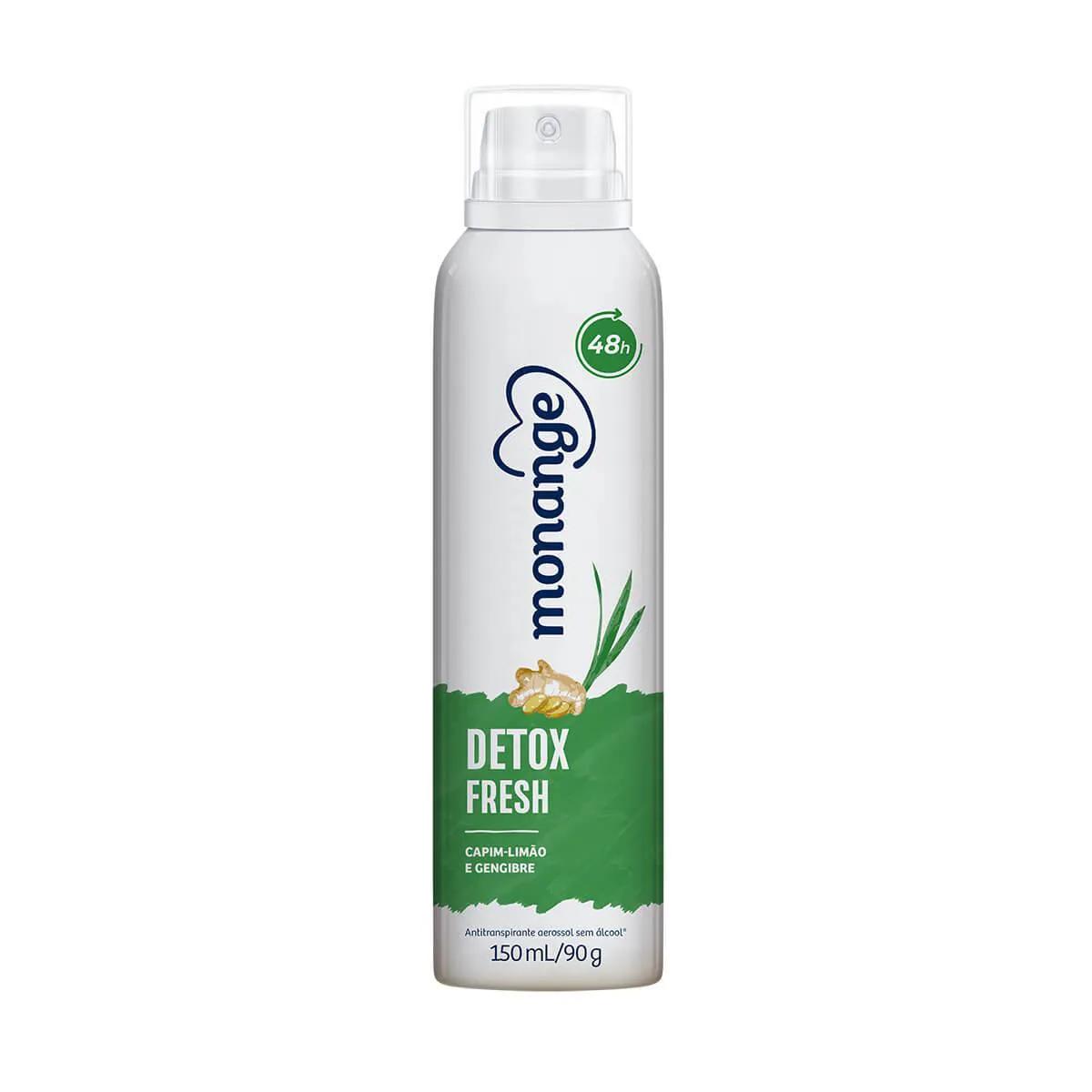 Desodorante Aerosol Monange Detox Fresh com 150ml