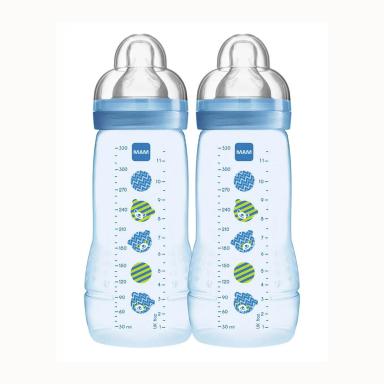 Mamadeira MAM Easy Active Azul 4 meses+ com 2 unidades