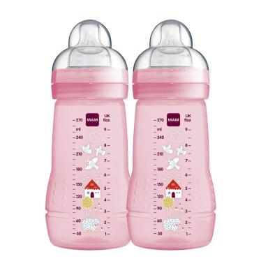 Mamadeira MAM Easy Active Rosa 2 meses+ com 2 unidades