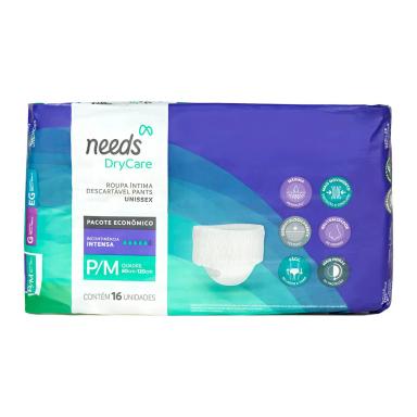 Roupa Íntima Needs DryCare P/M 16 unidades
