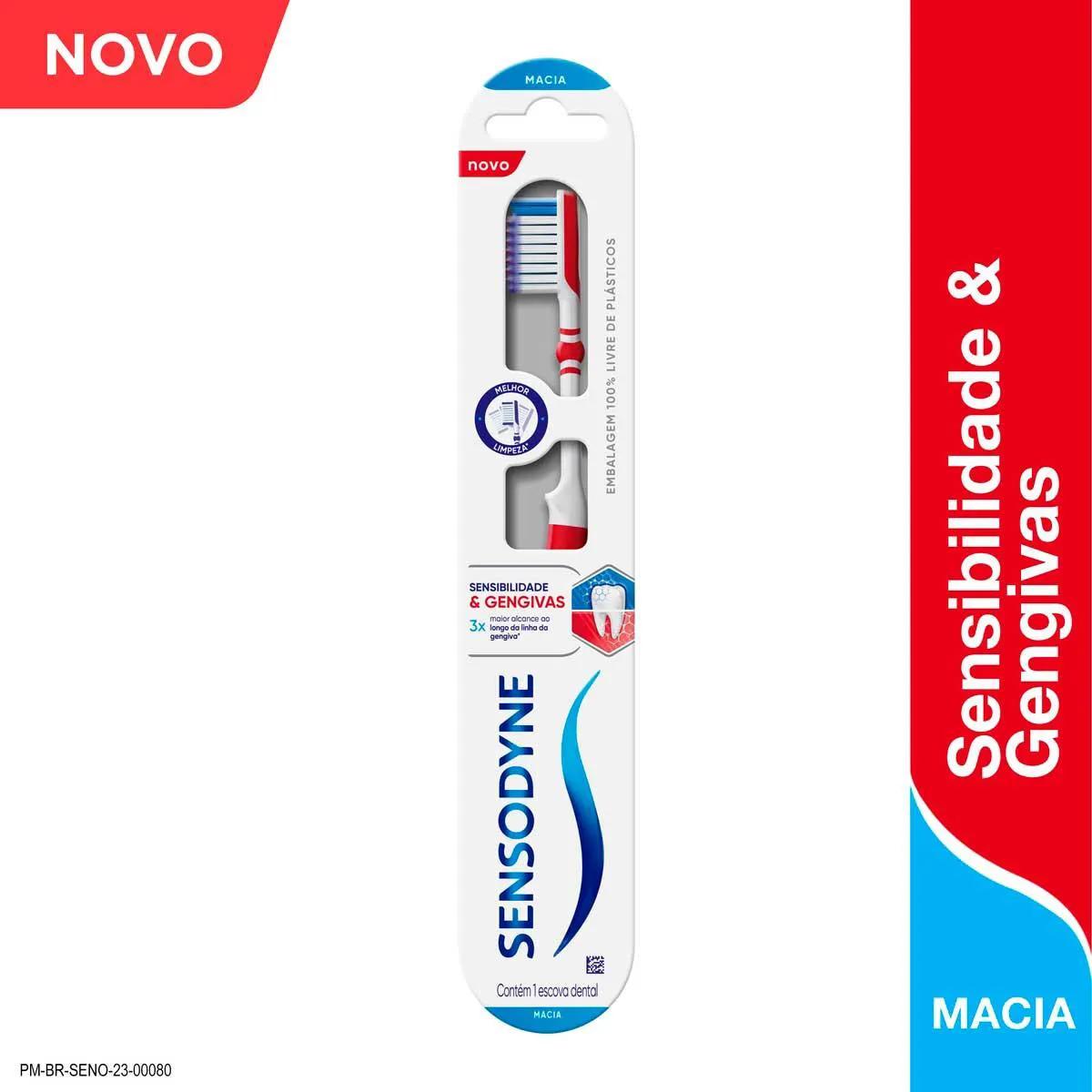 Escova de Dente Sensodyne Sensibilidade & Gengivas Macia com 1 unidade