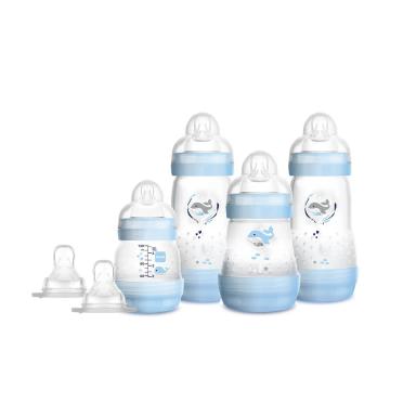 Kit MAM Easy Start Gift Set Menino com 4 mamadeiras e 2 bicos