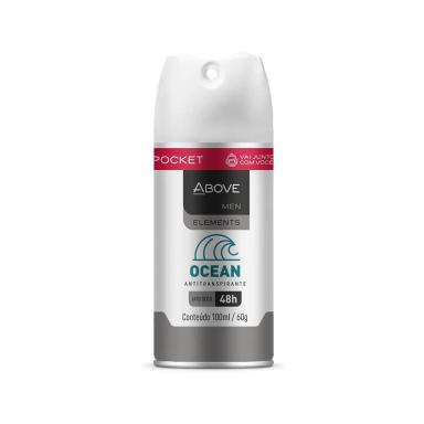 Desodorante Aerosol Antitranspirante Above Men Elements Ocean Pocket 48h com 100ml