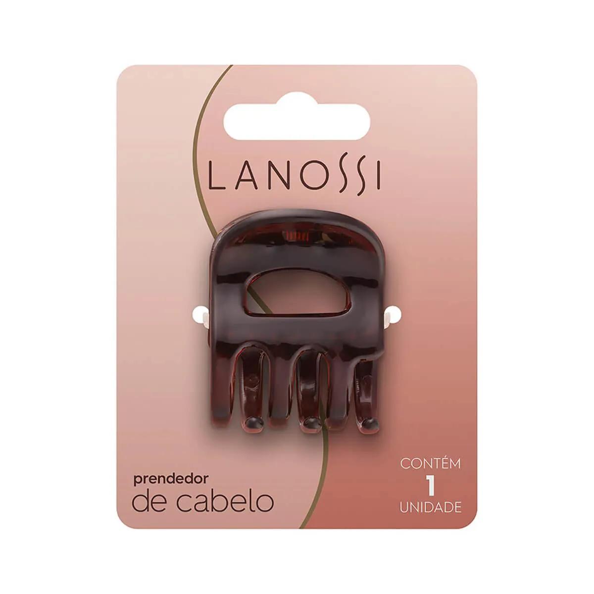 Piranha Prendedor de Cabelo Lanossi Tamanho M Cor Cappuccino com 1 unidade