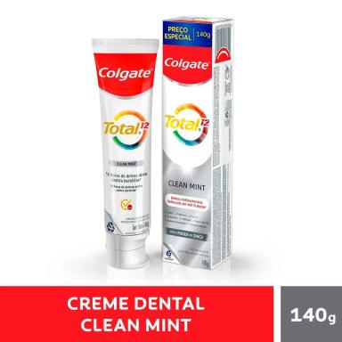 Pasta de Dente Colgate Total 12 Clean Mint com Flúor de 140g