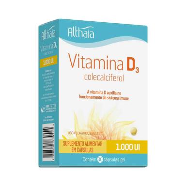Vitamina D3 Althaia 1.000UI com 30 Cápsulas
