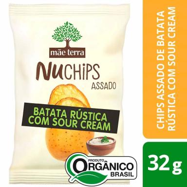 Chips Mãe Terra Nuchips Batata Rústica com Sour Cream com 32g