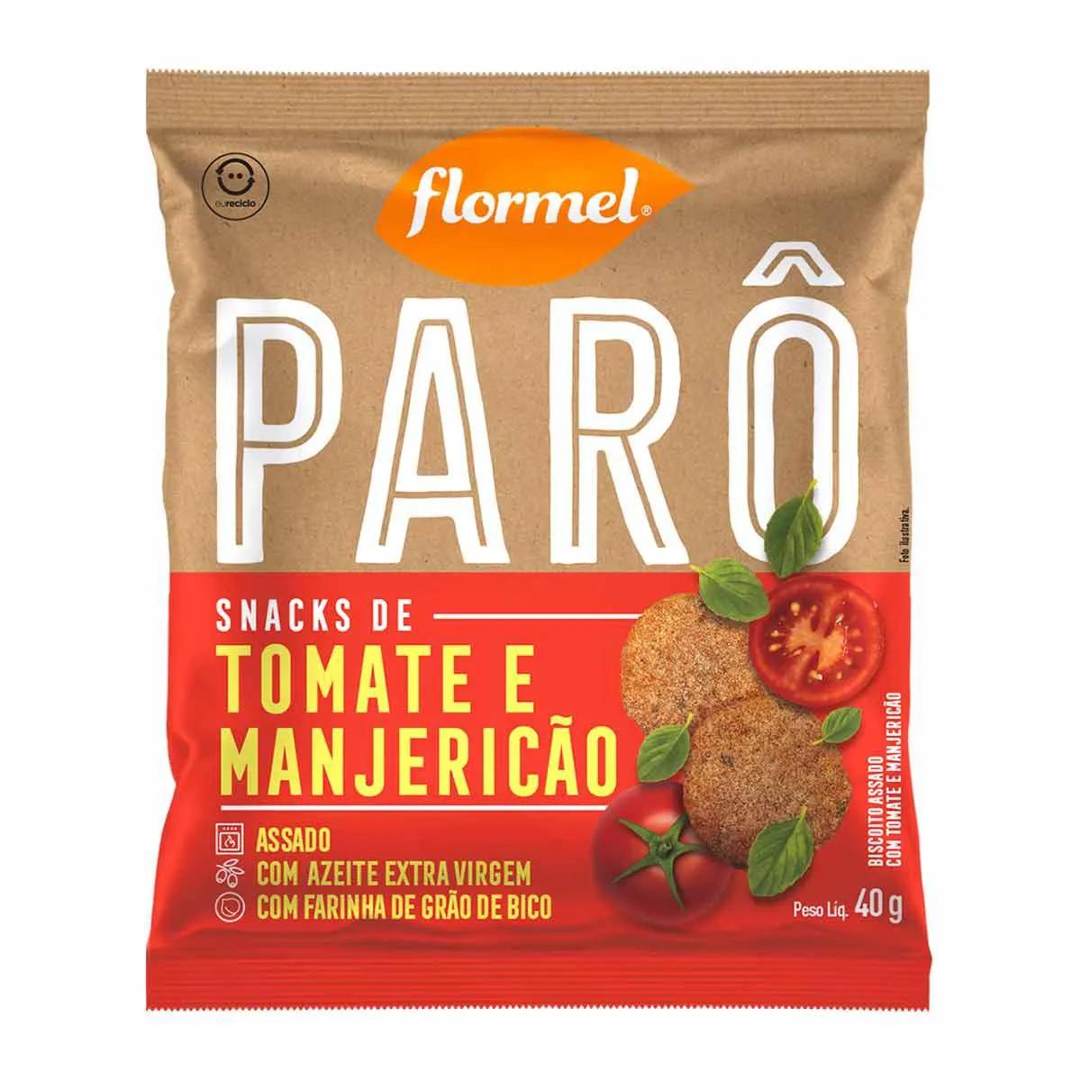 Snacks Assados de Tomate e Manjericão Parô com 40g