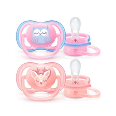 Chupeta Avent Ultra Air 0-6 Meses Coruja/Cervo com 2 Unidades