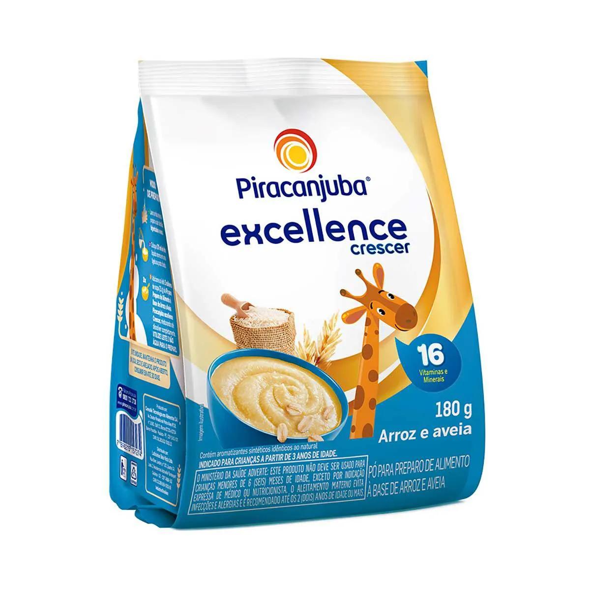 Pó para Preparo de Alimento Piracanjuba Crescer Arroz e Aveia 180g
