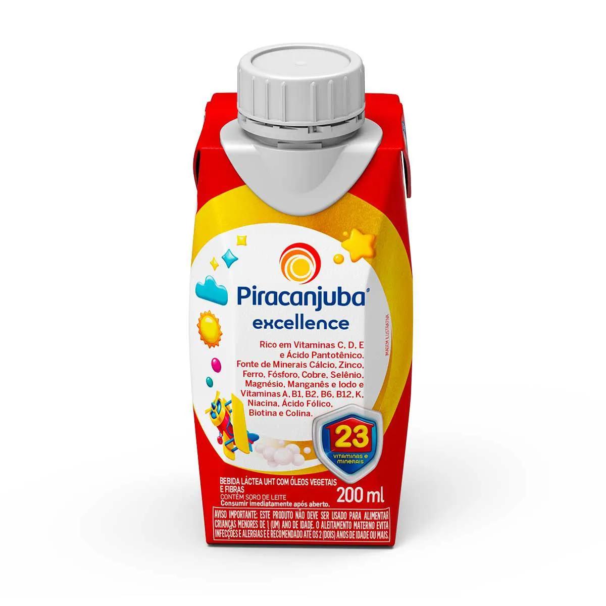 Bebida Láctea Infantil Piracanjuba Excellence Fase Pré Escolar 200ml