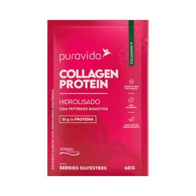 Colágeno Hidrolisado Collagen Protein Berris Silvestres Puravida 40g