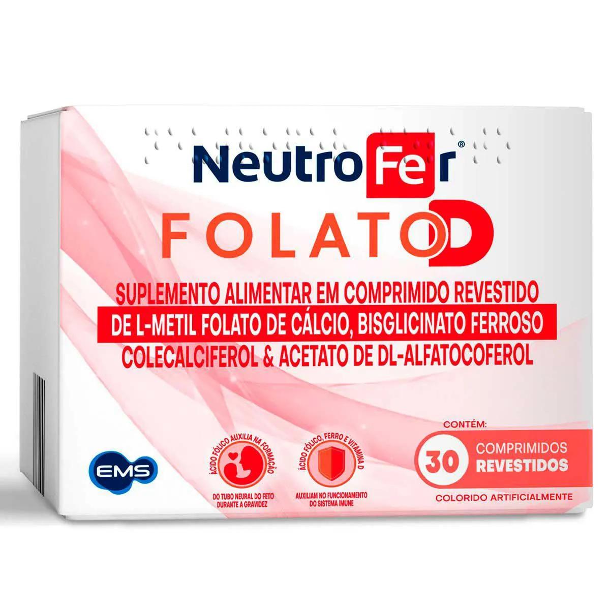 Suplemento Alimentar Gestantes NeutroFer Folato D 30 comprimidos