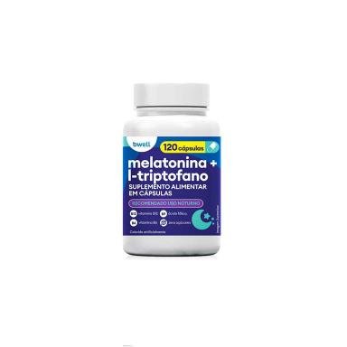 Suplemento Alimentar bwell Melatonina + L-Triptofano 120 cápsulas