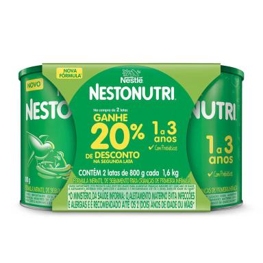 Fórmula Infantil Nestlé Nestonutri 800g Pack com 20% de Desconto na Segunda Lata