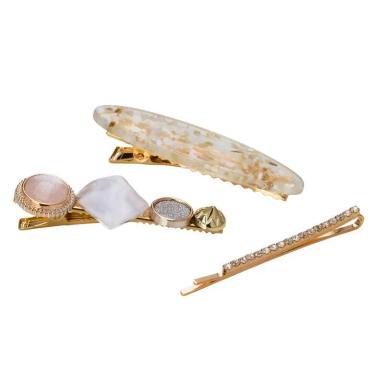 Kit Prendedor de Cabelo Needs Pedras 3 unidades