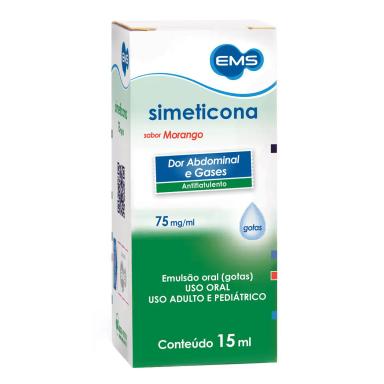 Simeticona 75mg/ml Sabor Morango Gotas 15ml EMS Genérico