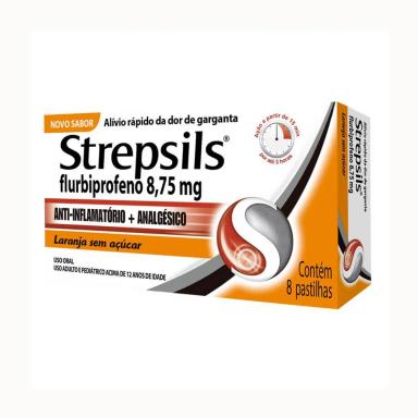 Pastilha Strepsils Laranja 8 unidades
