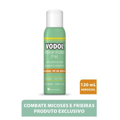 Vodol Nitrato de Miconazol 20mg/g Antimicótico Aerosol 120g