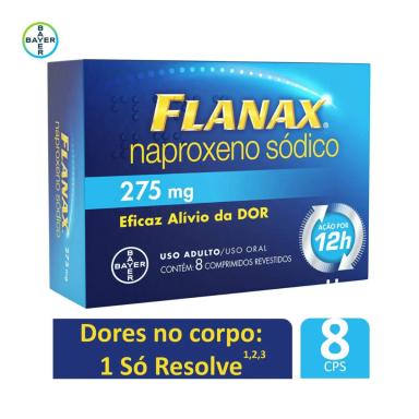 Flanax Naproxeno Sódico 275mg 8 comprimidos