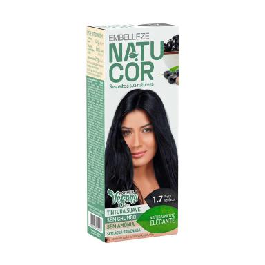 Tintura Suave Natucor 1.7 Preto Azulado com 1 Unidade