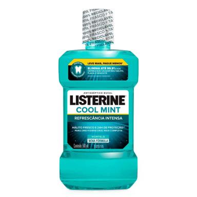 Enxaguante Antisséptico Bucal Listerine Cool Mint Hortelã com 500ml