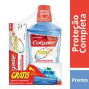 Kit Enxaguante Bucal Colgate Total 12 Clean Mint com 500ml Grátis Pasta Dental Total 12 com 90g
