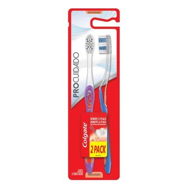 Escova de Dente Colgate Pro Cuidado Macia com 2 unidades