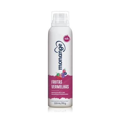 Desodorante Aerosol Monange Frutas Vermelhas Feminino com 150ml