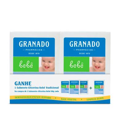 Kit Sabonete de Glicerina Infantil Granado Bebê Lavanda