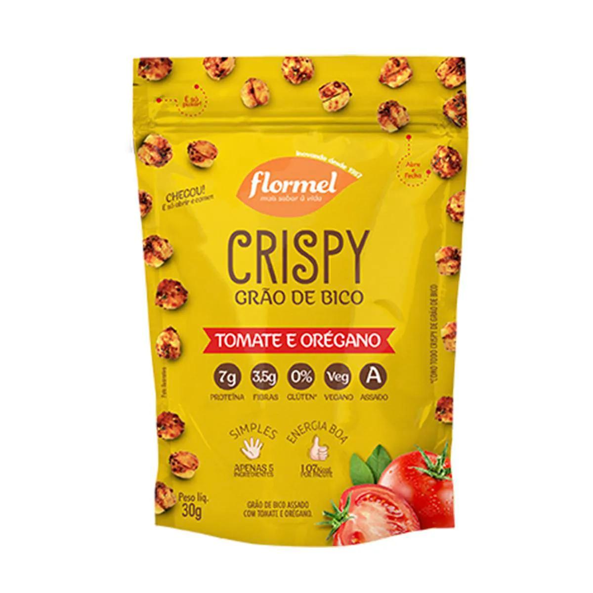 Crispy de Grão de Bico Tomate e Orégano Flormel Vegano com 30g