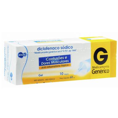 Diclofenaco Sódico 10mg/g EMS Gel com 60g