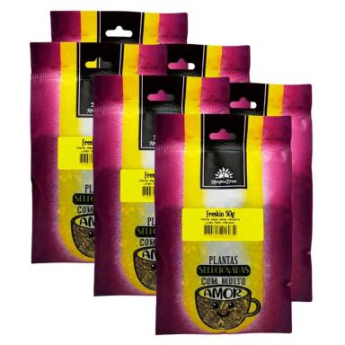 KIT 6 FRESKIN MISTO MATE VERDE, MENTA, GENGIBRE, ALFAVACA E LIMãO 50 GR CADA KAMPO DE ERVAS