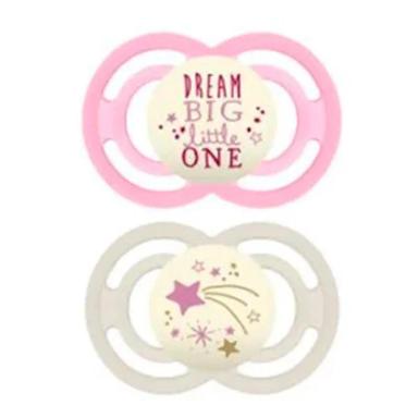 CHUPETA MAM PERFECT NIGHT 6+ MESES ROSA EMBALAGEM DUPLA