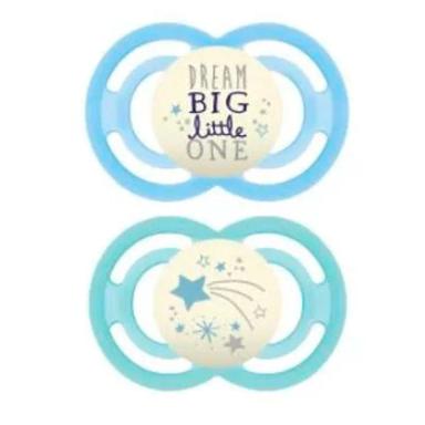 CHUPETA MAM PERFECT NIGHT 6+ MESES AZUL EMBALAGEM DUPLA