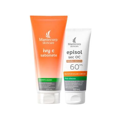 KIT FACIAL MANTECORP-PROT SOLAR FPS60 MéDIO ESC E SABONETE