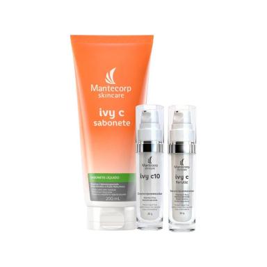 KIT FACIAL MANTECORP IVY C - SABONETE E SéRUM REJUVENESCEDOR E CREME NOTURNO