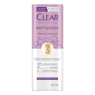 TôNICO CAPILAR ANTIQUEDA CLEAR DERMA SOLUTIONS WOMAN PASSO 3 60ML