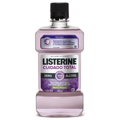 ENXAGUANTE ANTISSÉPTICO BUCAL LISTERINE CUIDADO TOTAL ZERO ÁLCOOL C/500ML