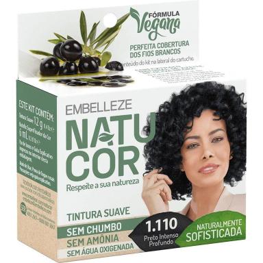 TINTURA SUAVE NATUCOR 1.110 PRETO INTENSO PROFUNDO 1 UNIDADE